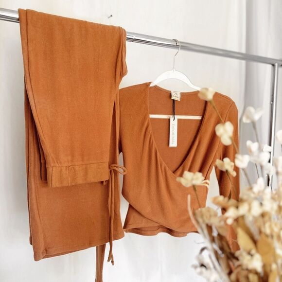 (Set)La Lux Collection Rust Cloud Soft Lounge Outfit Set - Picture 6 of 12